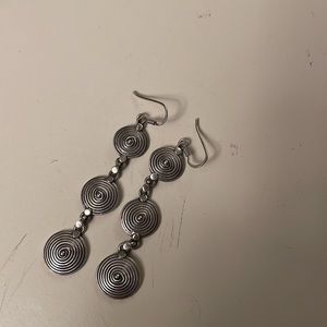 Triple, 925 silver sections, 2” drop from bottom of hook.